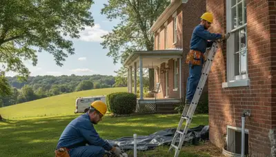 Louisville, KY plumber repairing a residential pipe for plumbing repair service