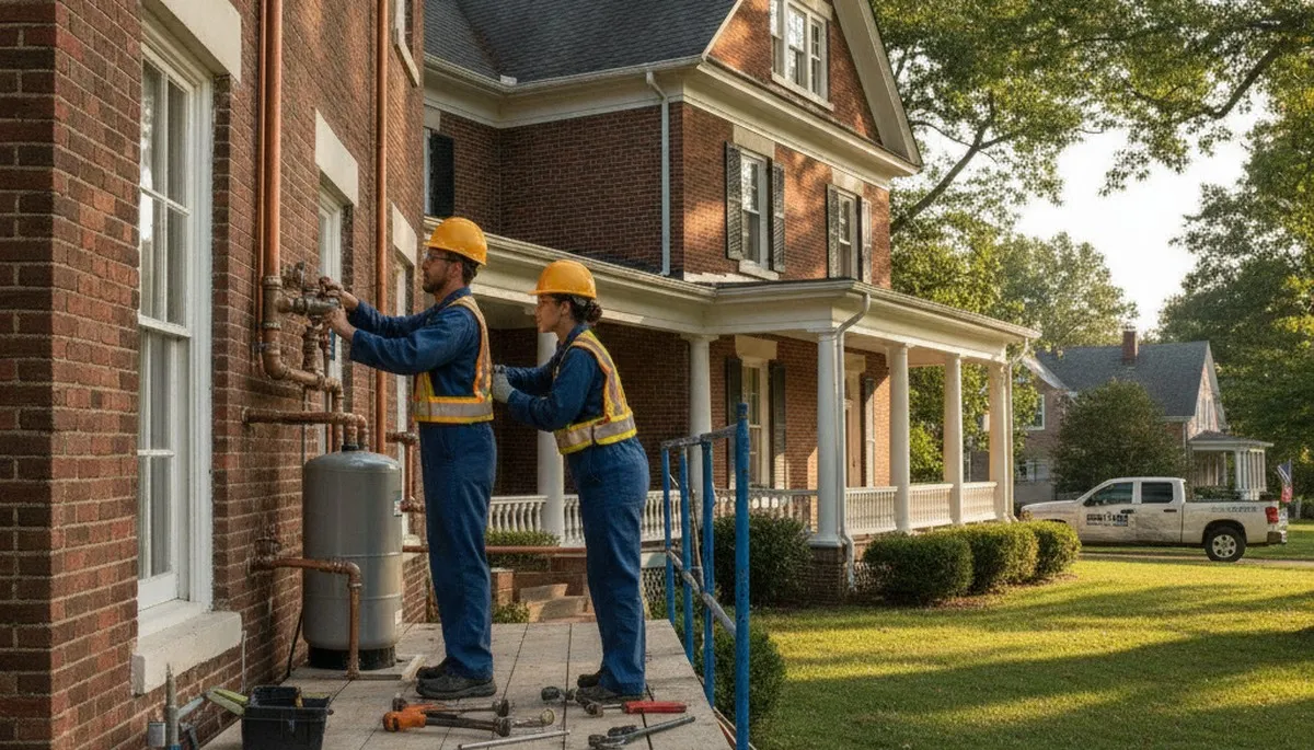 Plumber repairing a sink in Louisville, KY for fast plumbing repair service