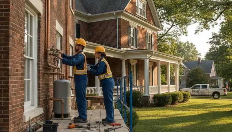 Plumber repairing a sink in Louisville, KY for fast plumbing repair service