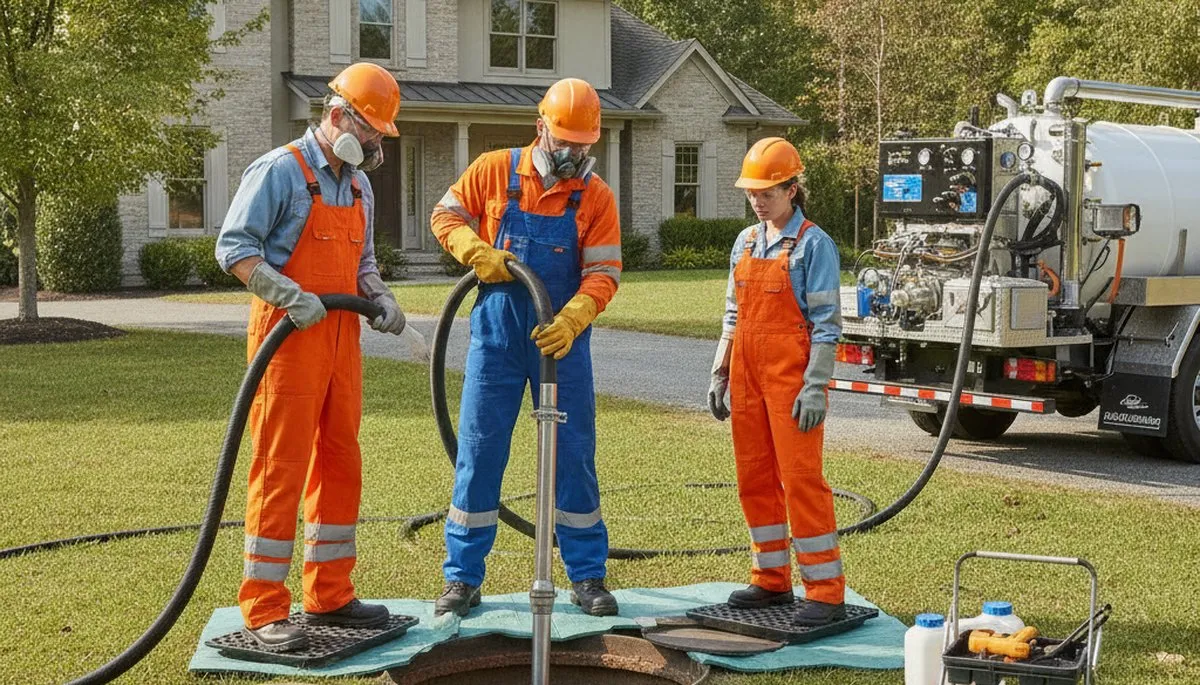 Septic tank cleaning service in Louisville, KY for residential plumbing maintenance