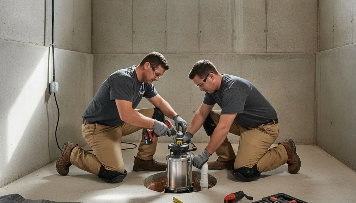 Sump pump installation for Louisville, KY homes by a professional plumbing repair team