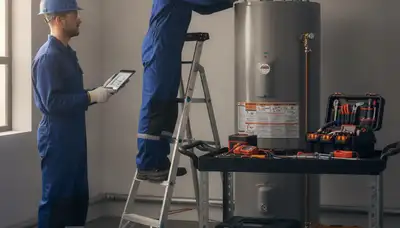 Louisville, KY plumber repairing water heater for fast residential service